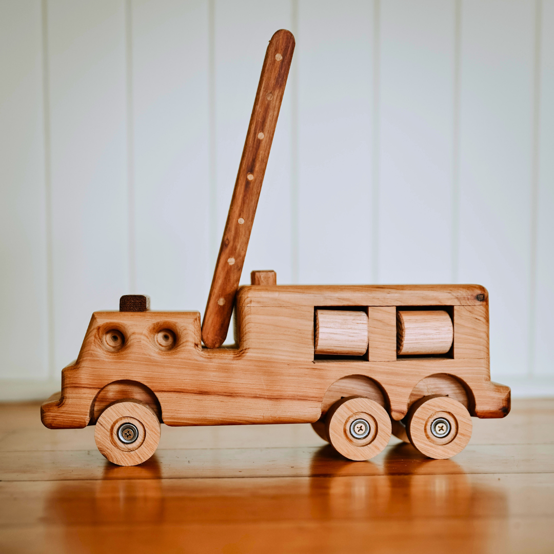 Fun Handmade Wooden Fire Truck