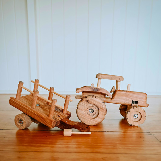 Rugged Handmade Tractor & Trailer