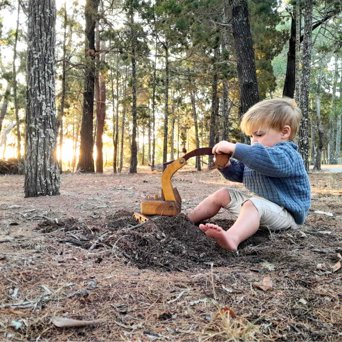 Handmade Wooden Excavator