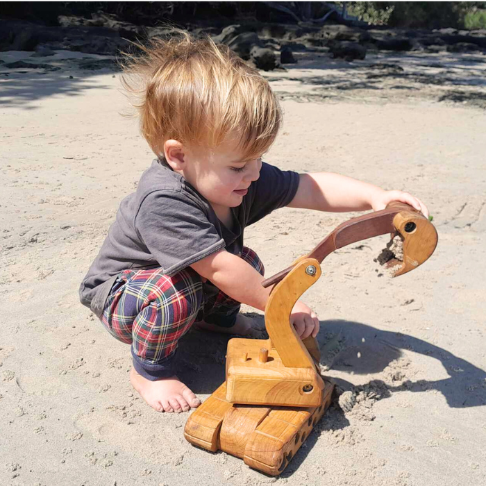 Handmade Wooden Excavator