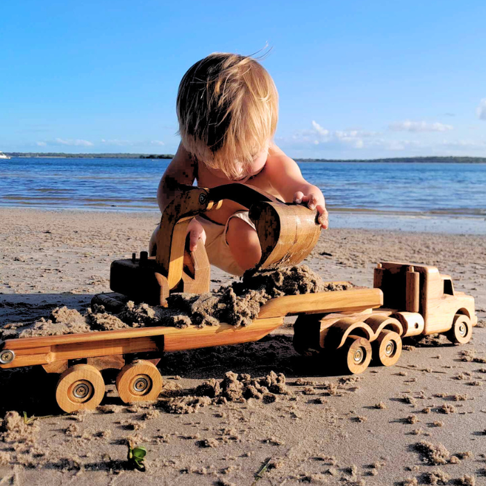 Handmade Wooden Excavator