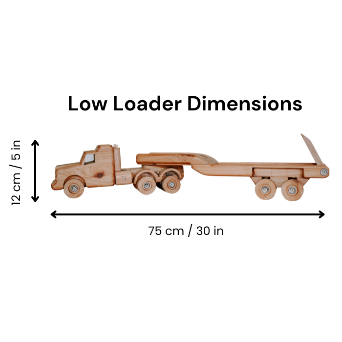 Handmade Wooden Truck: Low Loader and Trailer Combo