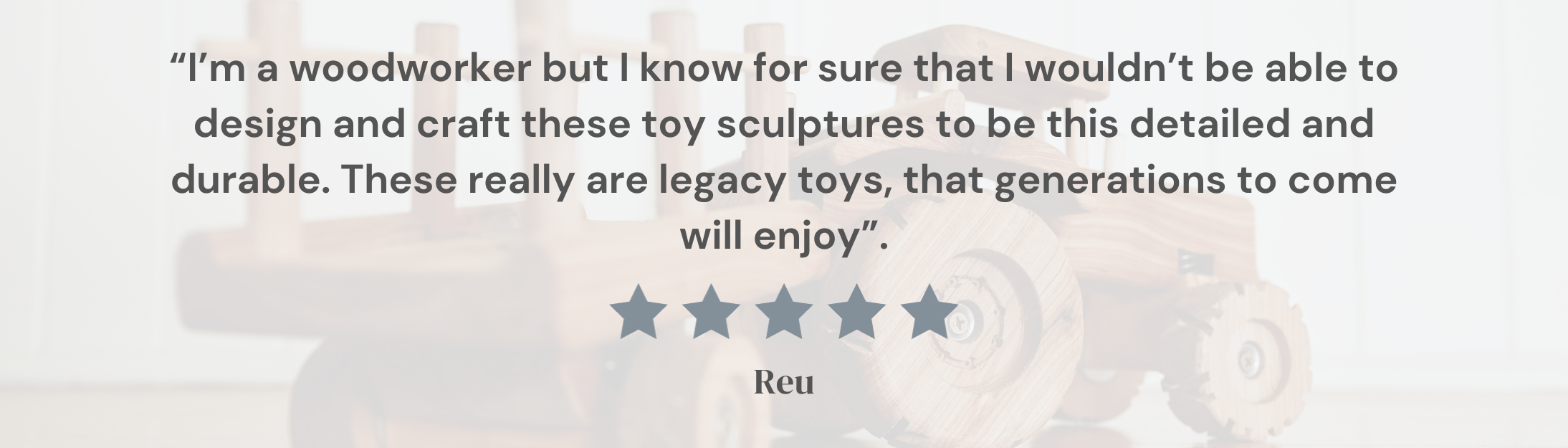 five star review Handmade Wooden Construction Toys Detail and design legacy toys durable woodworker