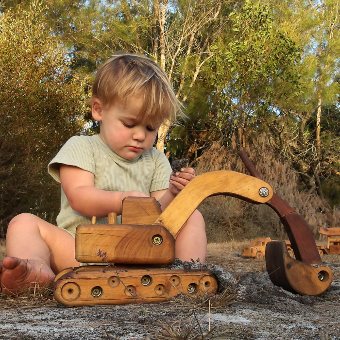 Handmade Wooden Excavator